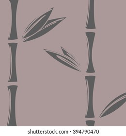 Bamboo branches isolated, vector illustration