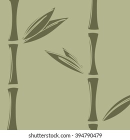 Bamboo branches isolated, vector illustration