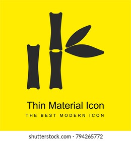 Bamboo bright yellow material minimal icon or logo design