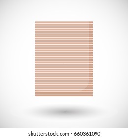 Bamboo carpet vector flat icon, Flat design of medicine and orient massage with round shadow, vector illustration