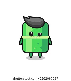 bamboo cartoon with an arrogant expression , cute style design for t shirt, sticker, logo element