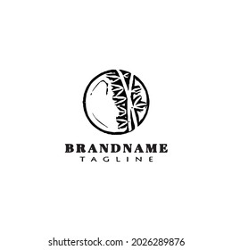 icono de la plantilla de diseño del logotipo de dibujos animados de bambú ilustración vectorial moderna plana