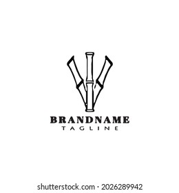 bamboo cartoon logo design template icon symbol modern vector illustration