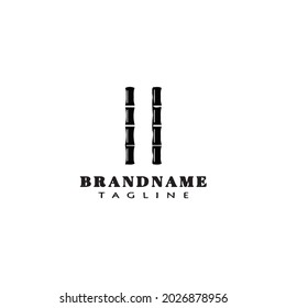 bamboo cartoon logo design template icon black modern chinese illustration