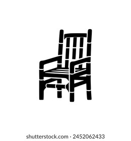 bamboo chair company logo vector illustration template design