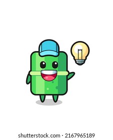 bamboo character cartoon getting the idea , cute style design for t shirt, sticker, logo element
