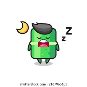 bamboo character illustration sleeping at night , cute style design for t shirt, sticker, logo element