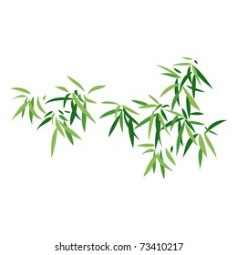 Bamboo - Chinese Painting Vector Background.