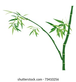 Bamboo - Chinese Painting Vector Background.