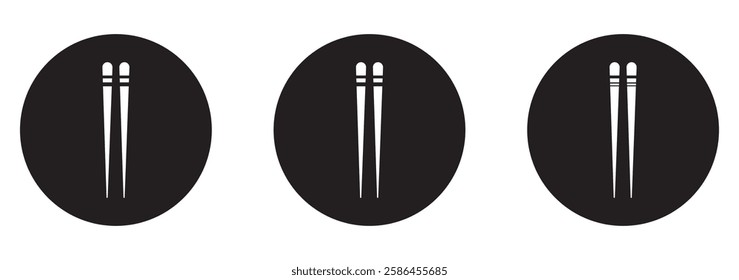 Bamboo chopsticks icons set. Outline set of bamboo chopsticks vector icons for web design isolated on white background