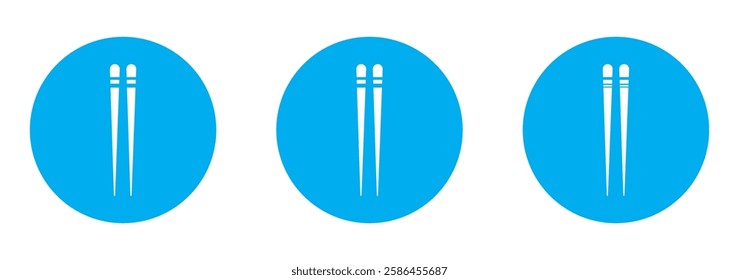 Bamboo chopsticks icons set. Outline set of bamboo chopsticks vector icons for web design isolated on white background