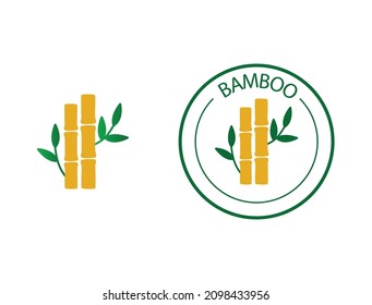 ilustración vectorial del icono de la imagen clip de bambú