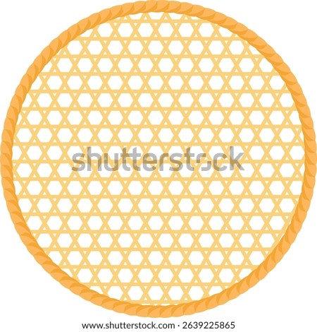 A bamboo colander seen from above