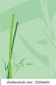 Bamboo composition, simplistic Japanese style