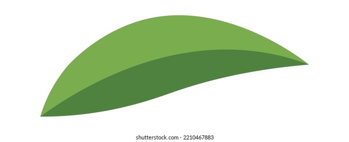 Bamboo curved leaf flat icon