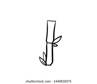 bamboo doodle black spa vector hand drawing