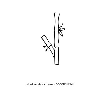 bamboo doodle black spa vector hand drawing
