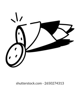bamboo A doodle style icon representing bamboo shoot  
