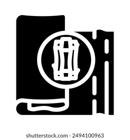 bamboo fabric sustainable fashion glyph icon vector. bamboo fabric sustainable fashion sign. isolated symbol illustration