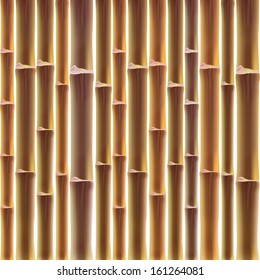 Bamboo fence background, vector illustration. 