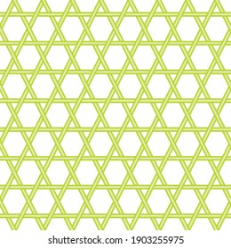 Bamboo fence seamless pattern green mesh background