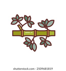 Bamboo Filled Icons , Vector illustration