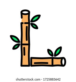 bamboo filled outline Icon. spa vector illustration on white background