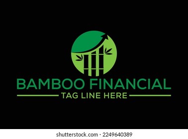 Bamboo Financial logo design, Vector design template
