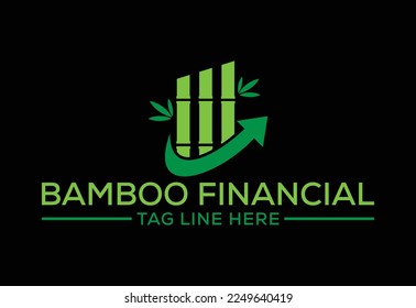 Bamboo Financial logo design, Vector design template
