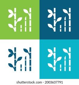 Bamboo Flat four color minimal icon set