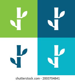Bamboo Flat four color minimal icon set