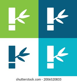 Bamboo Flat four color minimal icon set