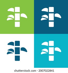 Bamboo Flat four color minimal icon set