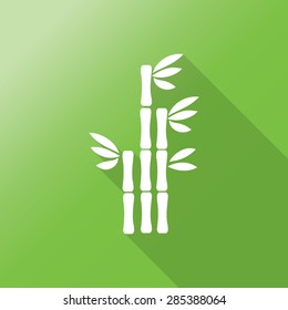 bamboo flat icon with long shadow.