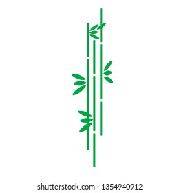 Bamboo flat illustration on white