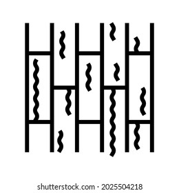 bamboo floor line icon vector. bamboo floor sign. isolated contour symbol black illustration