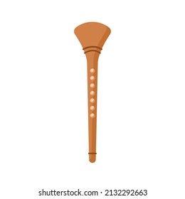 bamboo flute design over white