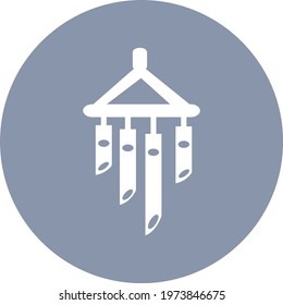 Flauta de bambú, ilustración de icono, vector sobre fondo blanco