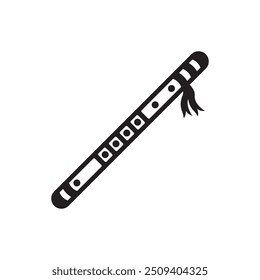 Bamboo flute logo icon design vector illustration