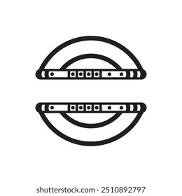 Bamboo flute logo icon design vector illustration