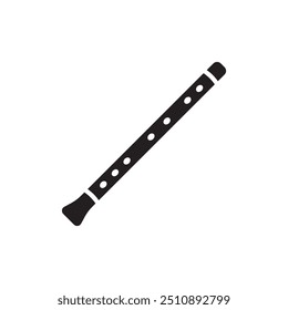 Bamboo flute logo icon design vector illustration