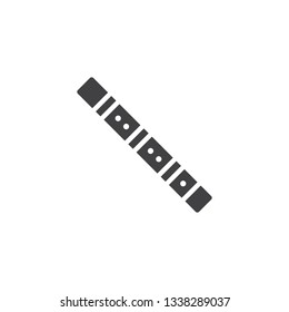 Bamboo flute vector icon. filled flat sign for mobile concept and web design. Bansuri Flute glyph icon. Symbol, logo illustration. Pixel perfect vector graphics