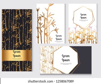 Bamboo Forest Background Pattern. Hand Drown Bamboo Forest. Vector Illustration