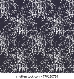 Bamboo forest background pattern. Hand drown bamboo forest. Vector illustration