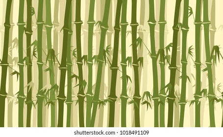 Bamboo forest seamless pattern. Vector illustration