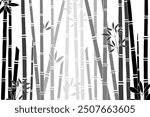bamboo forest silhouette, plant background