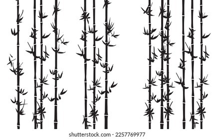 Bamboo bamboo forest watercolor style ink painting background illustration