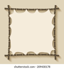 bamboo frame background - vector illustration. eps 10