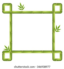 Bamboo Frame Border Vector Art Illustration Stock Vector (Royalty Free ...