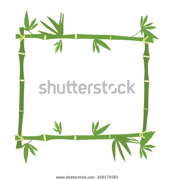 Bamboo Frame Bamboo Border Vector Green Stock Vector (Royalty Free ...